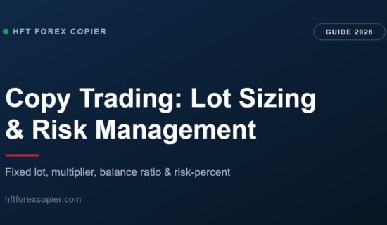 コピー取引ロットサイズとリスク管理ガイドのバナー - HFT Forex Copier